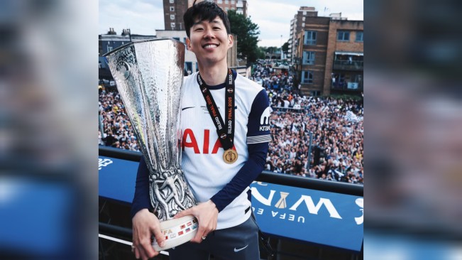 Son Heung-min juara Liga Europa 2025 bersama Tottenham Hotspur. [Instagram]